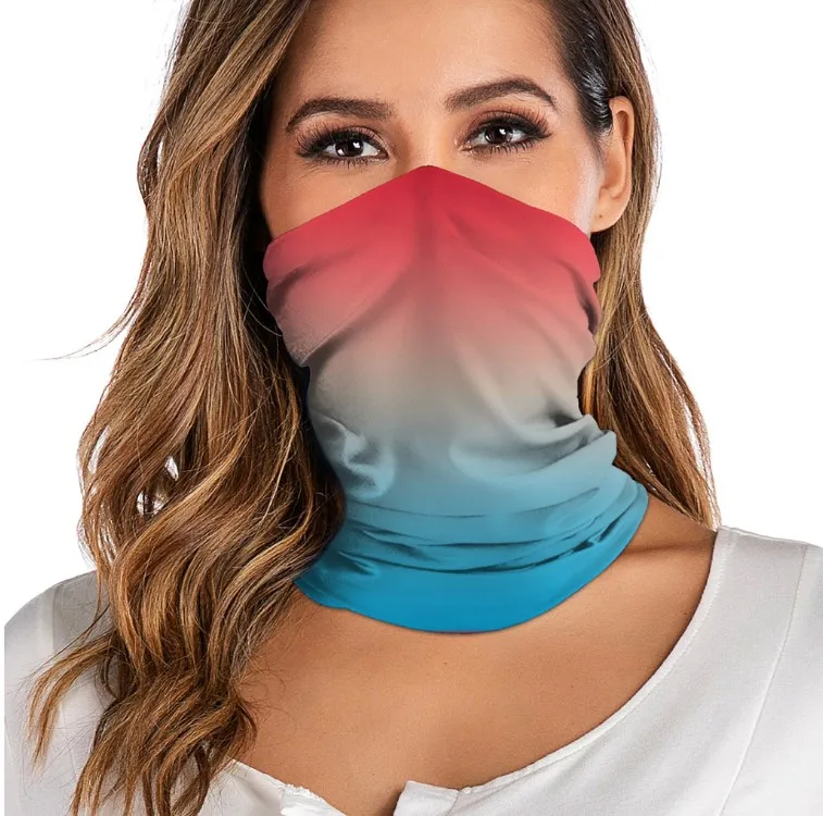 3D digital printed women\'s outdoor Bandana Breathable Face Scarf Fishing Cycling Sport  Elastic Tube Neck Gaiter headband scarf