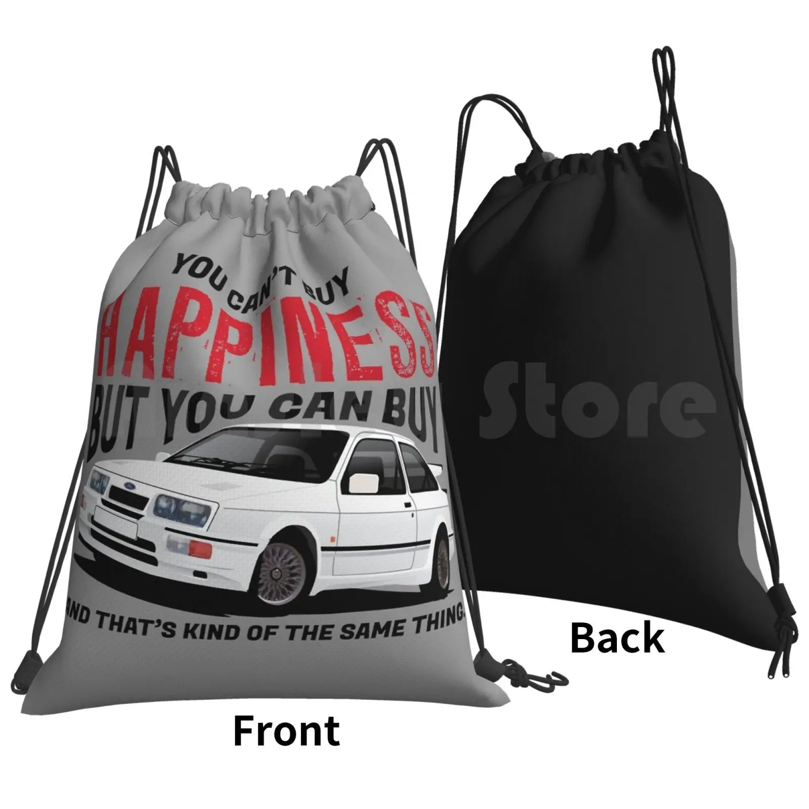 You Can't Buy Happiness , Get Sierra Backpack Drawstring Bag Riding Climbing Gym Bag Sierra Sierra Automobile Car Happiness