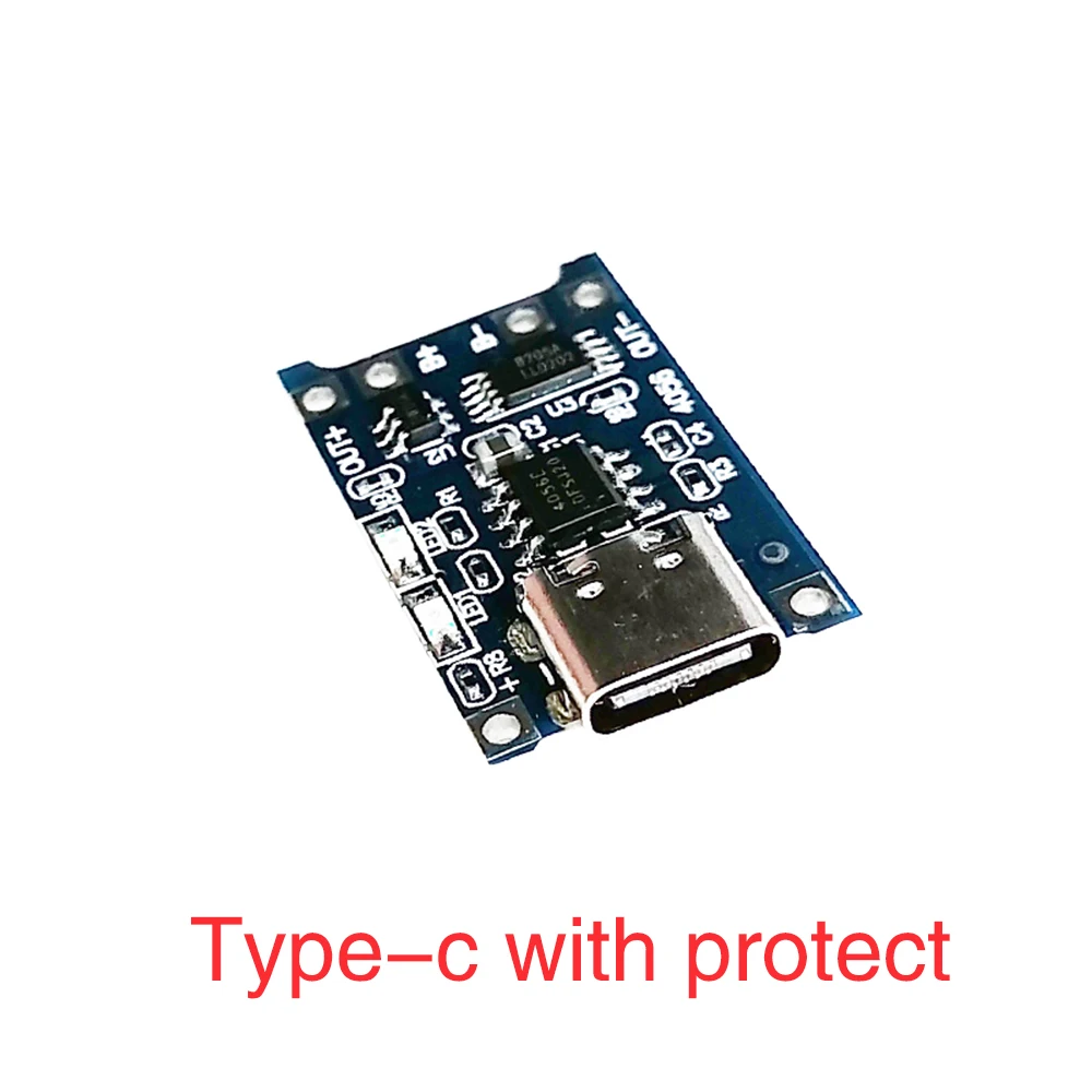 Mini Micro Type-c USB 5V 1A 18650 TP4056 Lithium Battery Charger Module Charging Board With Protection Dual Functions 1A Li-ion