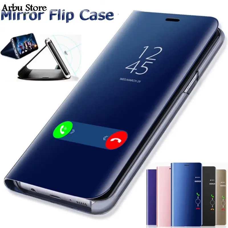 For Huawei Y9s case smart mirror flip case for Huawei Y9s Y 9s Y9 s 2019 stk-l21 6.5'' stand book phone coque fundas shell cover