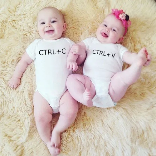 Ctrl+c and Ctrl+v High Quality Newborn Infant Baby Boy Girl Cotton O-Neck Romper Jumpsuit Kids Cotton Clothes Outfit Ropa