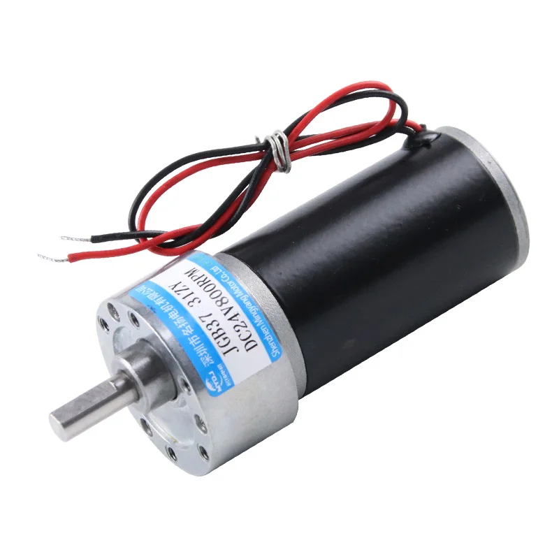 Low Speed DC Gear Motor 12V 24V Adjustable Speed JGB37-31 Large Torque Small Motor With Bracket DC Electric Motor for DIY