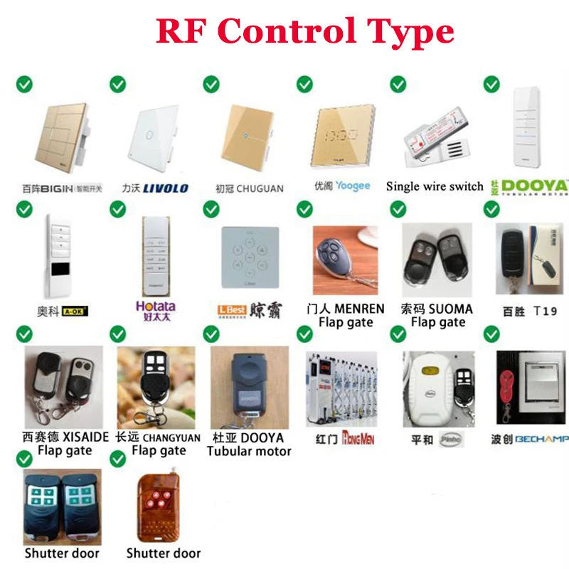 Imagem -02 - Controle Remoto sem Fio Wi-fi Tuya Controle ir e rf Integrado para Eletrodomésticos Portas e Portões com Controle por Voz