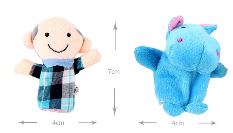 Juguete de peluche para bebé, marionetas de dedo, accesorios para contar historia, 10 piezas, animales o 6 piezas, juguetes familiares para niños, regalo para niños GYH