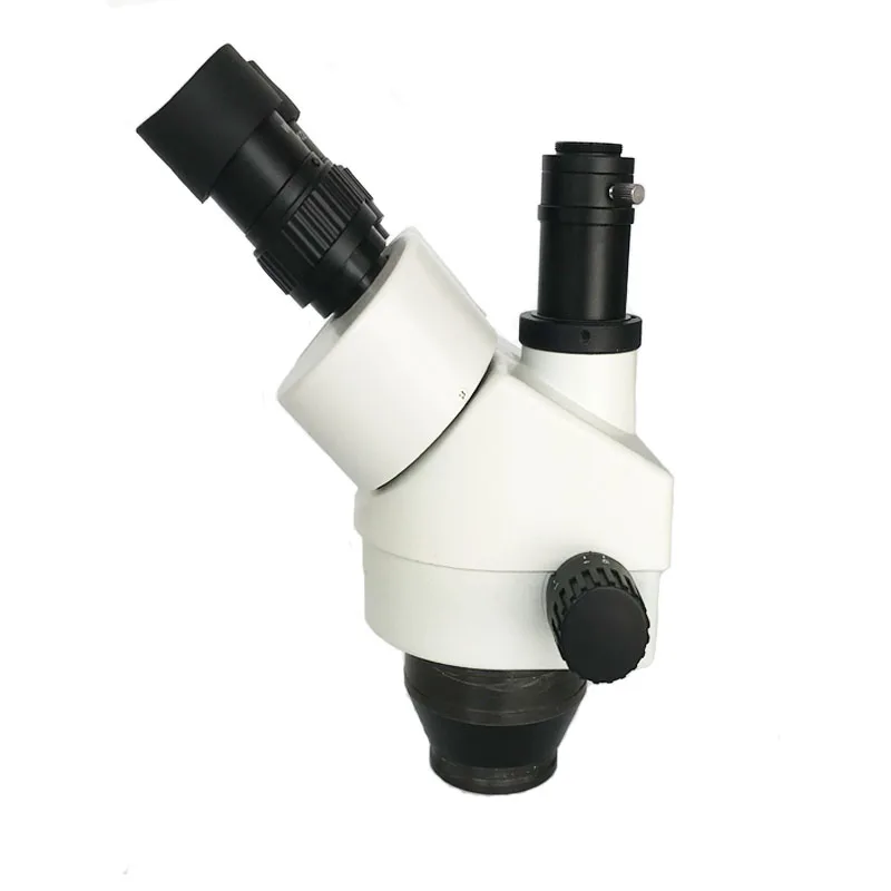 Imagem -02 - Trinocular Estéreo Zoom Mesa Suporte Microscópio Wf20x 0.5x 2.0x Lente Objetiva Auxiliar Pcb Jewerly Solda 7x45x 3.5x-90x