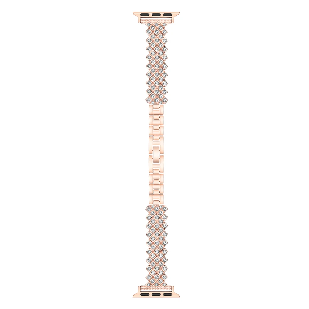 Metal+Diamond strap for Apple Watch 8 7 45mm 41mm Luxury women replacement bracelet band for iWatch 6 5 4 SE 44mm 42mm 40mm 38mm