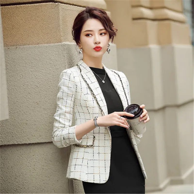 New Tweed fragrant Wind Jacket Women 2021 Spring Autumn Wool Coats Korean style Short Woolen Suit Coat g547