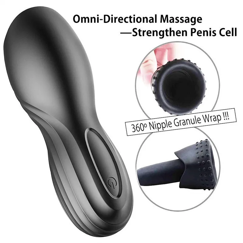 New 10 Modes Penis Delay Trainer Male Masturbator Vibrator Automatic Oral Climax Sex Glans Stimulate Massager Sex Toys for Men