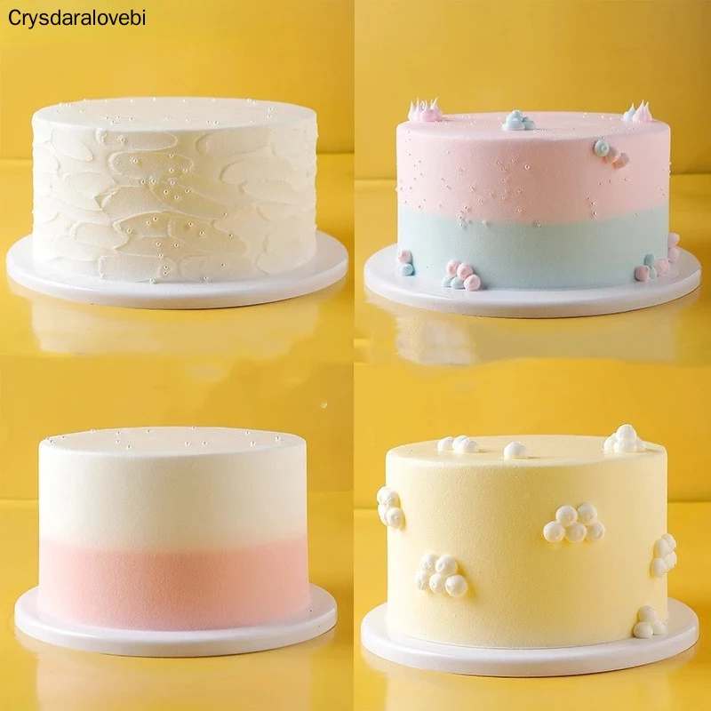 6/8 Inch Simulation Cake Model Plastic Silica Gel Artificial Cake Window Display Samples Cake Decorating Supplies Fake Cake