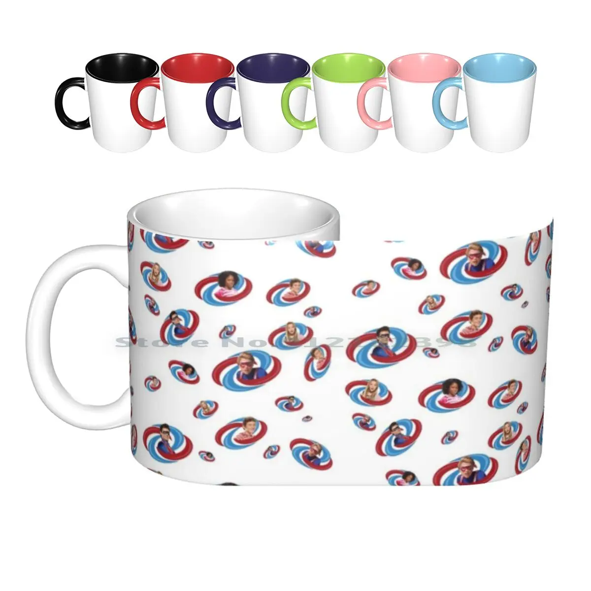 Henry Danger Characters Logo Ceramic Mugs Coffee Cups Milk Tea Mug Henry Danger Charlotte Piper Henry Ray Jasper Captain Man