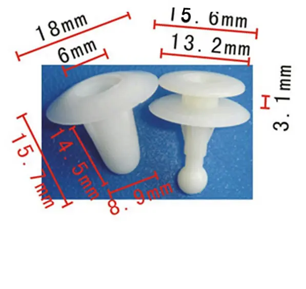 

50/100/500x зажимы для отделки дверной панели автомобиля для Toyota Isuzu для Mazda 6777101010, 8942264920, 992740825