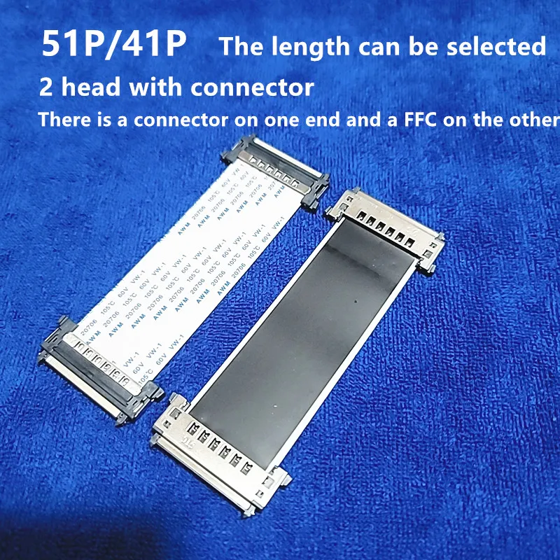 41Pin 51Pin 4K HDTV LED LCD Cabo de Fita AWM 20706 20861 V VW-1 105C 60 With one end on the same side and without the other