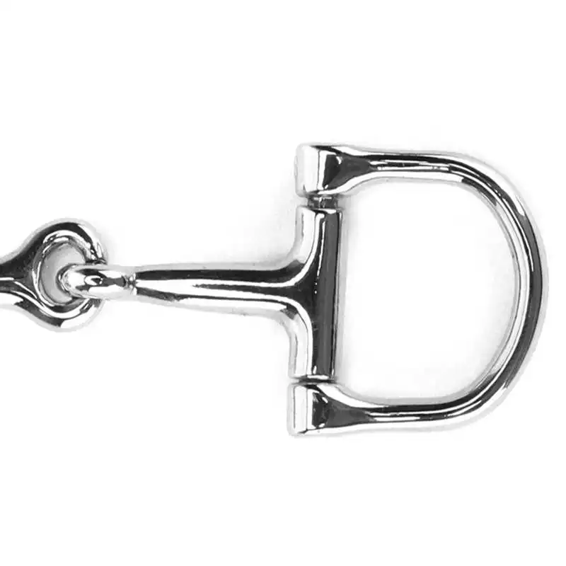 D-Shaped Snaffle Keychain Durable Silver D Zine-Alloy Horse Snaffle Bits Key Key Chains Accessories Decorations