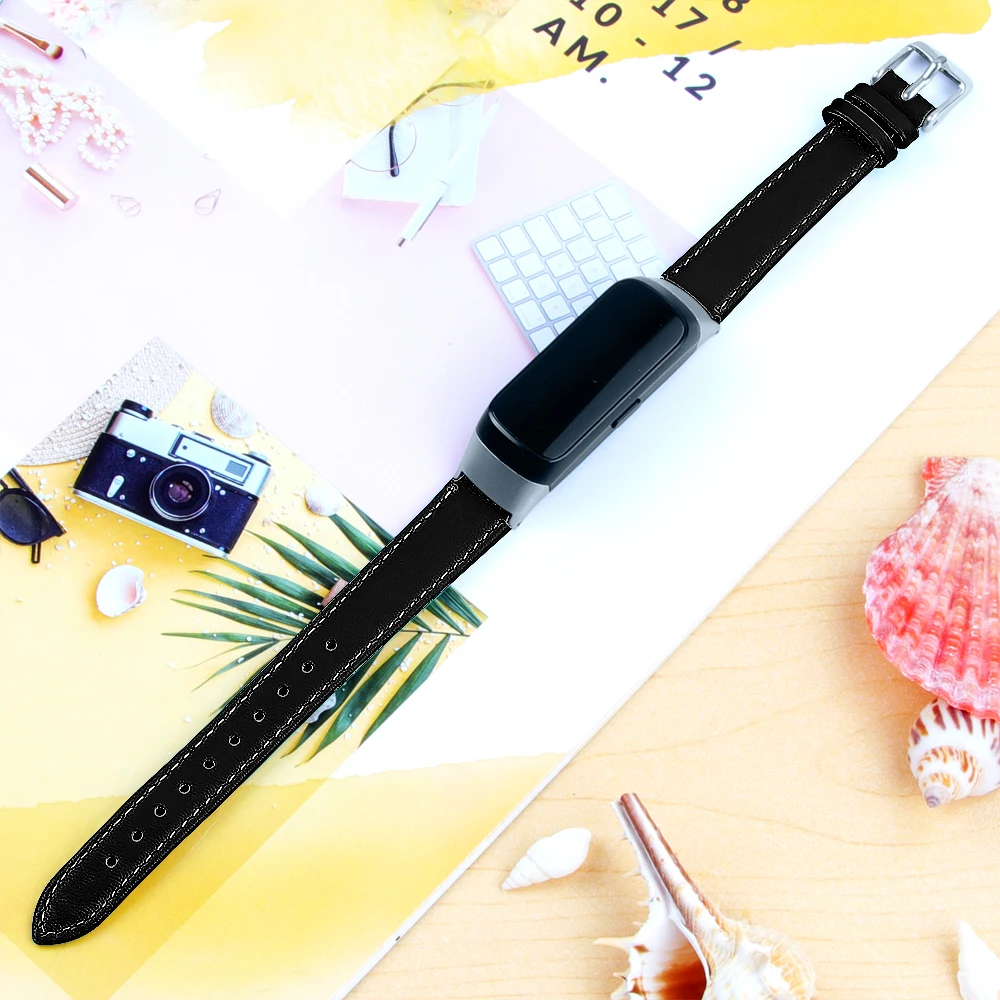 Leather Wrist Band for Samsung Galaxy Fit SM-R370 Smart Bracelet Strap Replacement Watchband for Samsung Galaxy Fit R370