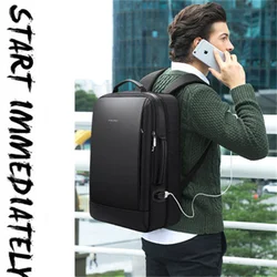 WILLIAMPOLO Boutique Men Backpack Double Shoulders Portable Laptop Bag Business Travel Multifunctional USB Travel Backpack Men