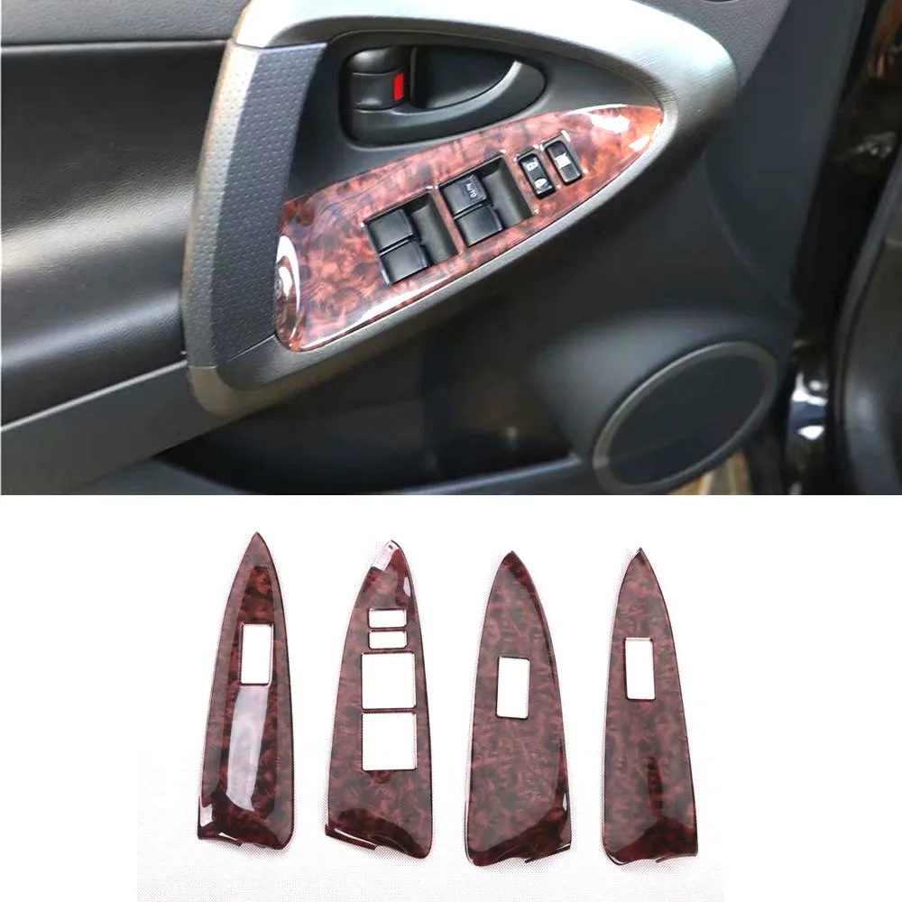 15pcs/set Car Interior Accessories For Toyota RAV4 2009 2010 2011 2012 LHD RHD Car Instrument Air Vent Gear Shift Trim Styling