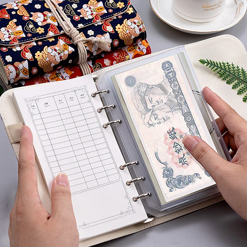 Cartoon Loose-leaf Account Book A6 Portable Detailed Hand Account Book Family Financial Cash Flow Income And Expenditure Book