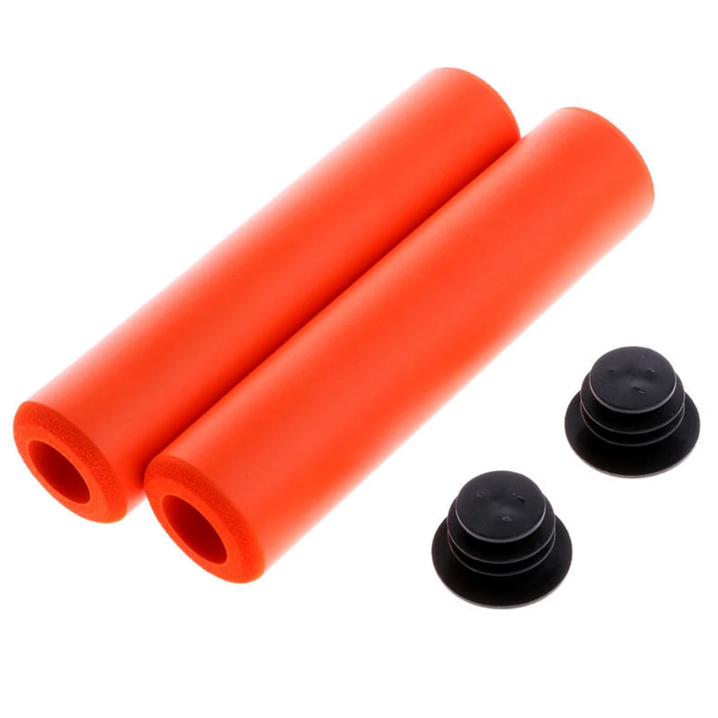 1Pair Silicone Cycling Bicycle Grips Outdoor MTB Mountain Bike Handlebar Grips Cover Anti-slip Strong Support Grips Bike Part