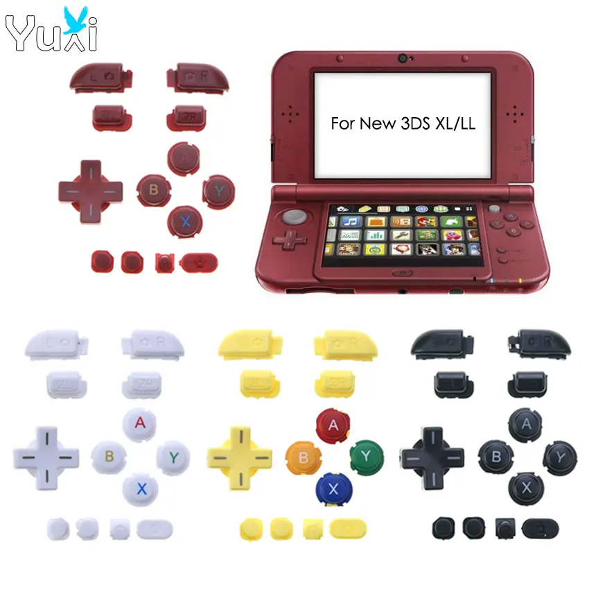 

YuXi Replacement For New 3DS XL LL Console A B X Y L R ZL ZR D-pad Home ON OF Power Buttons For New 3DSXL 3DSLL