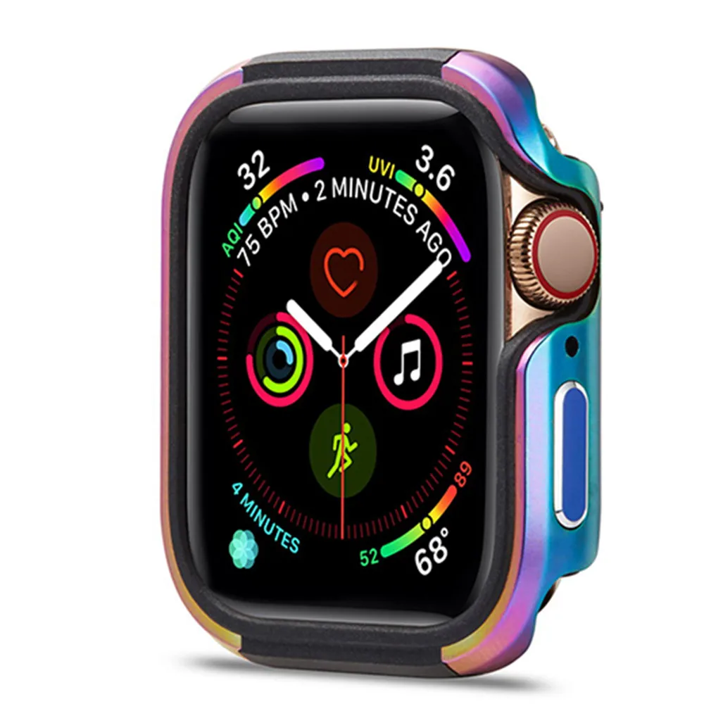 Case For apple watch Series 7 6 se 5 4 45mm 41mm 44mm 40mm TPU+aluminum alloy Ultra-thin full Protector cover iwatch Accessories