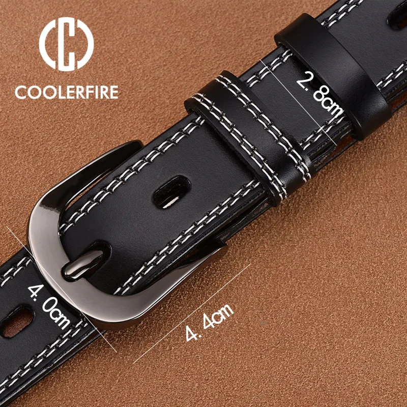 Women Genuine Leather Belt For Female Strap Casual All-match Ladies Adjustable Belts Designer High Quality Brand