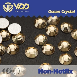 VDD 058 Golden Shadow Non-hotfix Nail Art Glass Rhinestones Chains With Rhinestones Dmc Flatback Stones Crystal