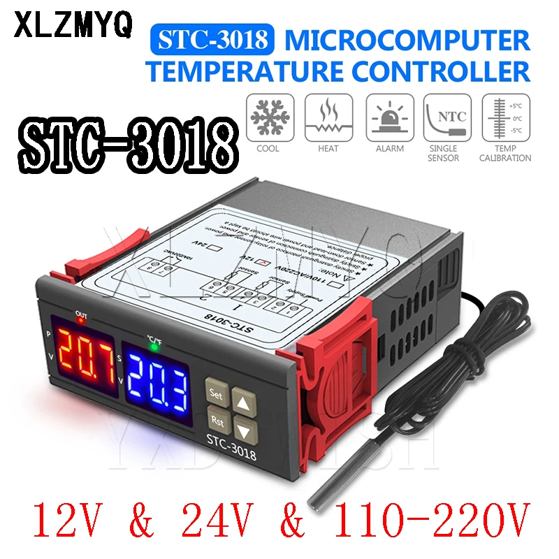 STC-1000 STC-3000 STC-3008 STC-3018 STC-3028 STC9200/LED Digital Temperature Controller Thermostat Thermoregulator Incubator 12V