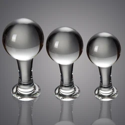 3 Size Pyrex Crystal Glass Anal Plug Big Ball Dildo Anus Expander Real Erotic Male Massage Masturbator Adult Sex Toy for Men Gay