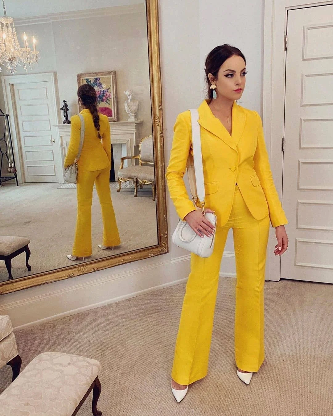 2021 New Arrival Yellow Women Pants Suits For Wedding Mother of the Bride Suit Ladies Evening Party Tuxedos Formal Wear 2 pieces