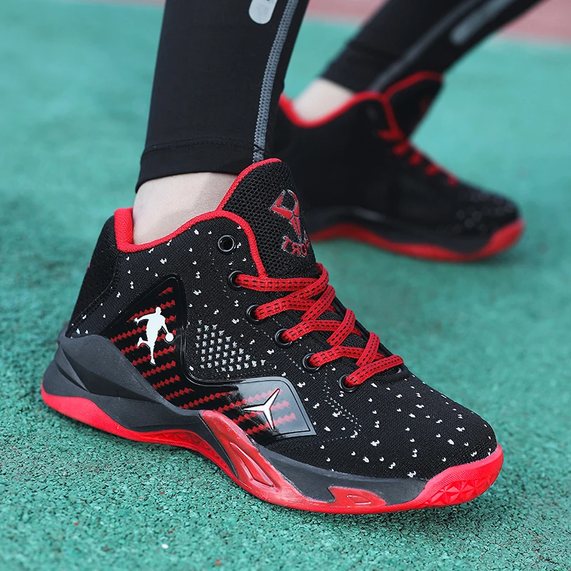 Dziecięcy jesienny trener wypoczynek na świeżym powietrzu buty do koszykówki chłopcy wygodne antypoślizgowe buty do koszykówki Zapatillas De Deporte