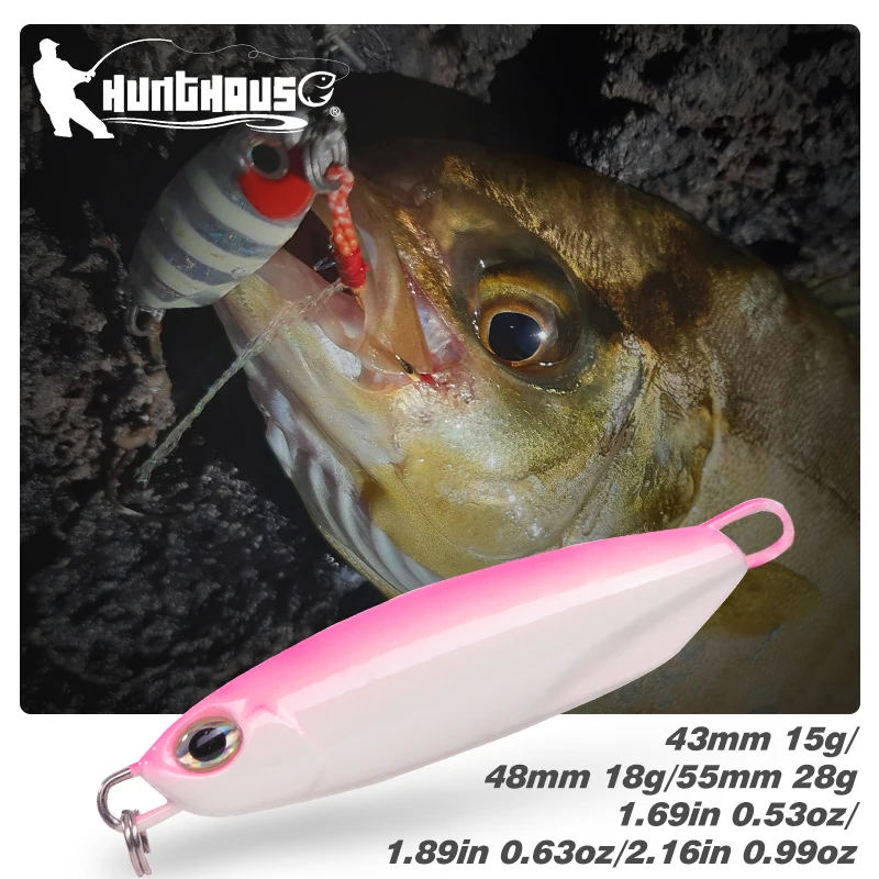 

Hunthouse Metal Jig Micro Jig Slow Deep Jig Metal Cast Lead Lures Tiny Jig Metal Bait Aaltwater Jigging Seabass