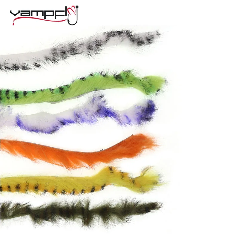 Vampfly 6 uds 4MM liebre conejo Zonker tiras vapor Wolly Bugger atado de moscas Material salmón Steelhead trucha atado de moscas accesorio