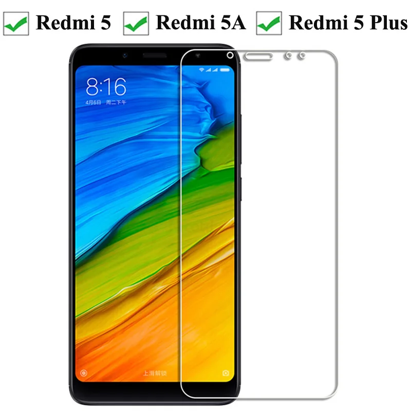 Proteggi schermo in vetro temperato per Xiaomi Redmi 5 vetro protettivo temperato per Xiaomi Redmi 5 Plus vetro di sicurezza per Redmi 5A