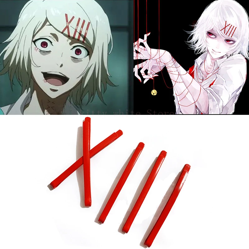 5 teile/lose Tokyo Ghoul Juzo Suzuya Kagerou Projekt Tateyama Ayano Rot Haarnadel Täglichen Zubehör Headwear Cosplay Requisiten