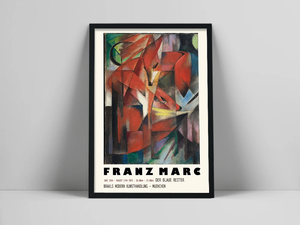 Franz Marc Animal Fox Wall Art Canvas Painting Posters Prints Modern Painting Wall Picture For Living Room Home Decor Artwork