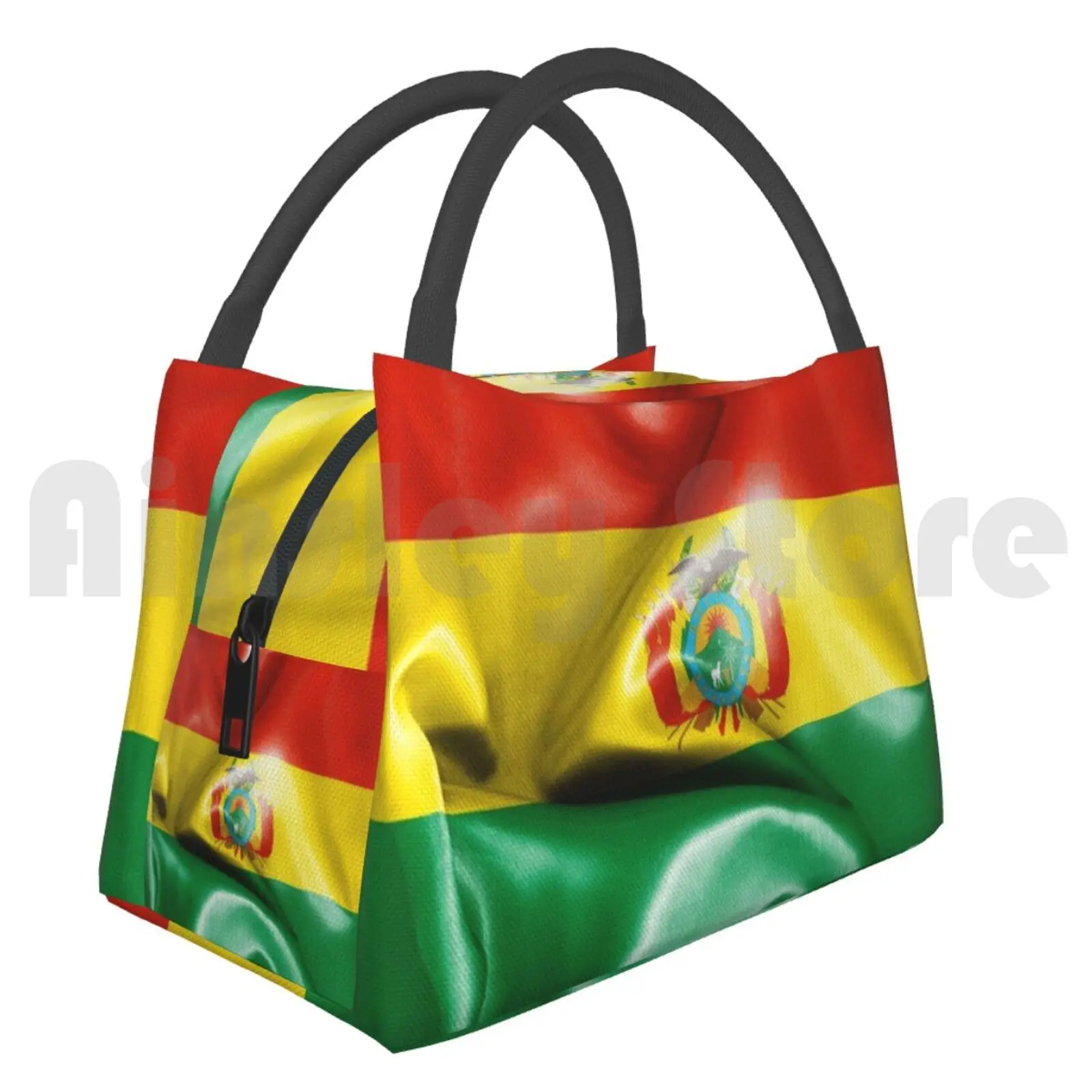 

Portable Insulation Bag Bolivia Flag 2572 Bolivia Flag Bolivian Texture Patriotic Ripple Shadow Creased