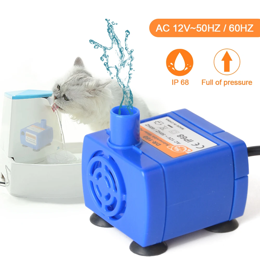 

Mini Pet drinking Fountain Pump AC12V water Pump fit for Dog cat drinking water Replacement ultra-quiet electric water dispenser