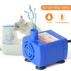 Mini Pet drinking Fountain Pump AC12V water Pump fit for Dog cat drinking water Replacement ultra-quiet electric water dispenser