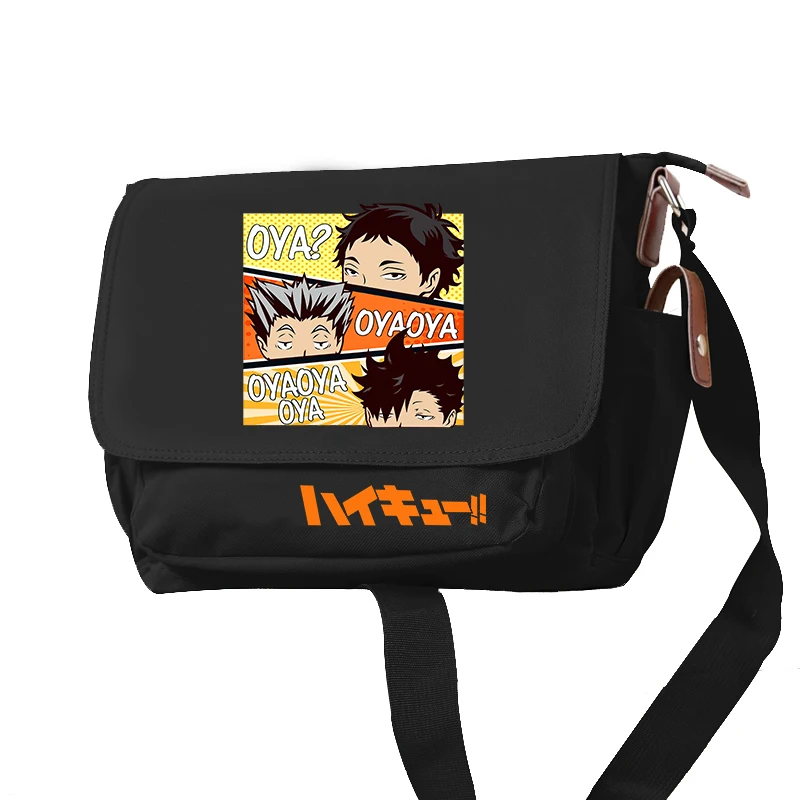 Hot Anime Haikyuu!! Crossbody Bags Cartoon Shoyo Hinata Bookbag Oxford School Bagpack Students Messenger Bag Women Handbag