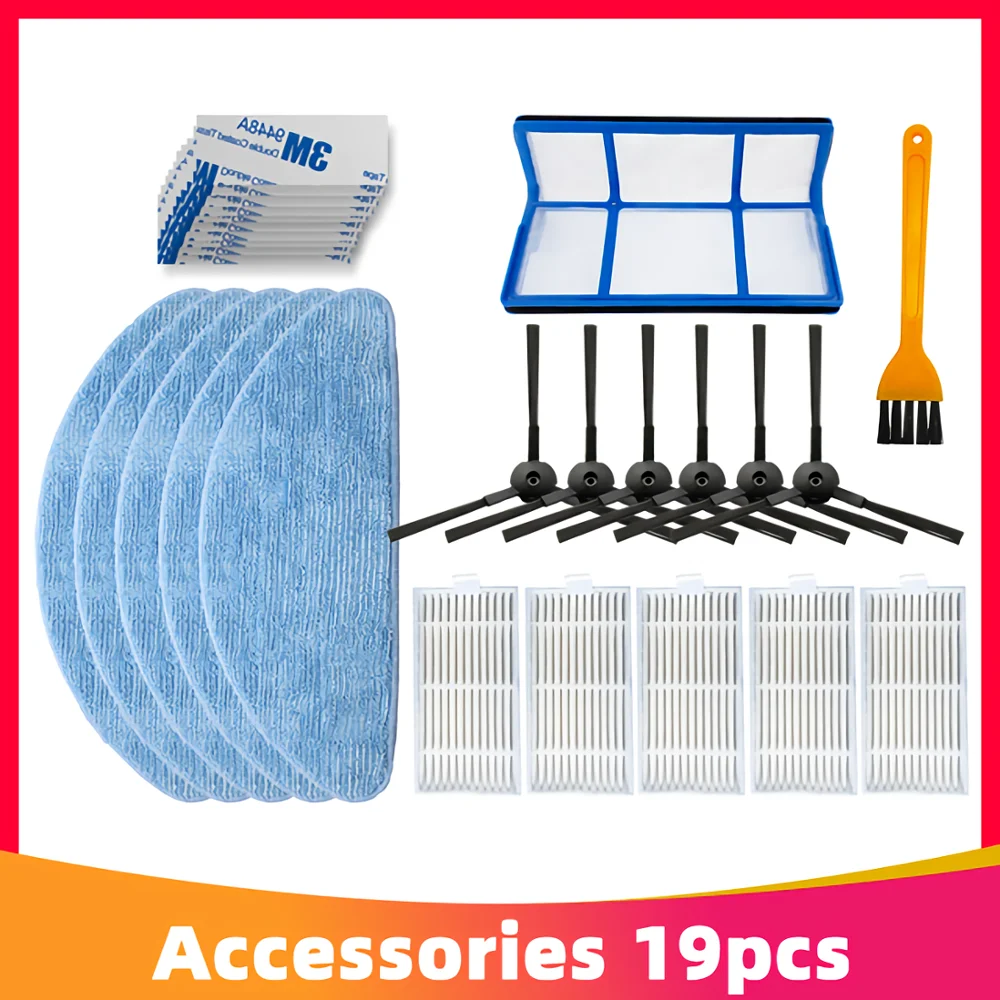 

Compatible For Chuwi ILIFE V5s Pro V5 V5s V3 V3s V50 X5 Robot Vacuum Cleaner Side Brush HEPA Filter Mop Cloth Accessories