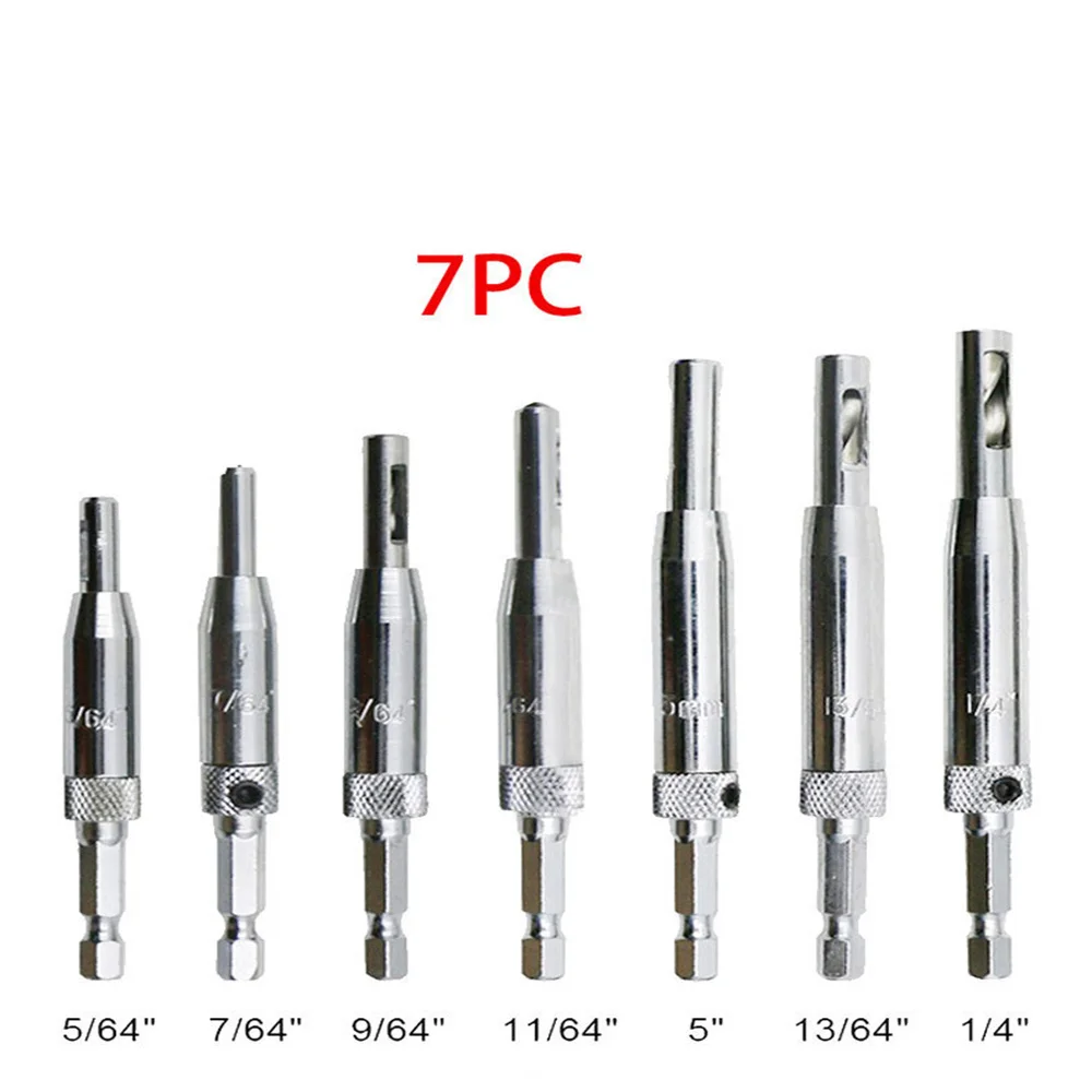 7/8Pcs ไม้ประตูและหน้าต่างบานพับสว่าน5/64 "7/64" 9/64 "9/64" 11/64 "5" 13/64 "1/4" หกเหลี่ยมแบบบูรณาการ Dril