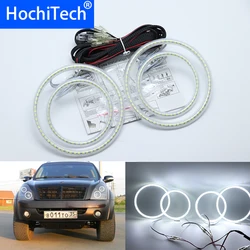 for Ssangyong Rexton 2006-2011 Ultra bright SMD white LED angel eyes 2600LM 12V  ring kit daytime running light