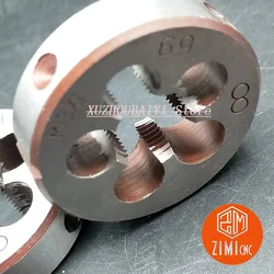 M13 metric round die HSS right hand round tapping mold hand tool M13 thread diameter 0.5/0.75/1/1.25/1.5/1.75/2mm thread pitch