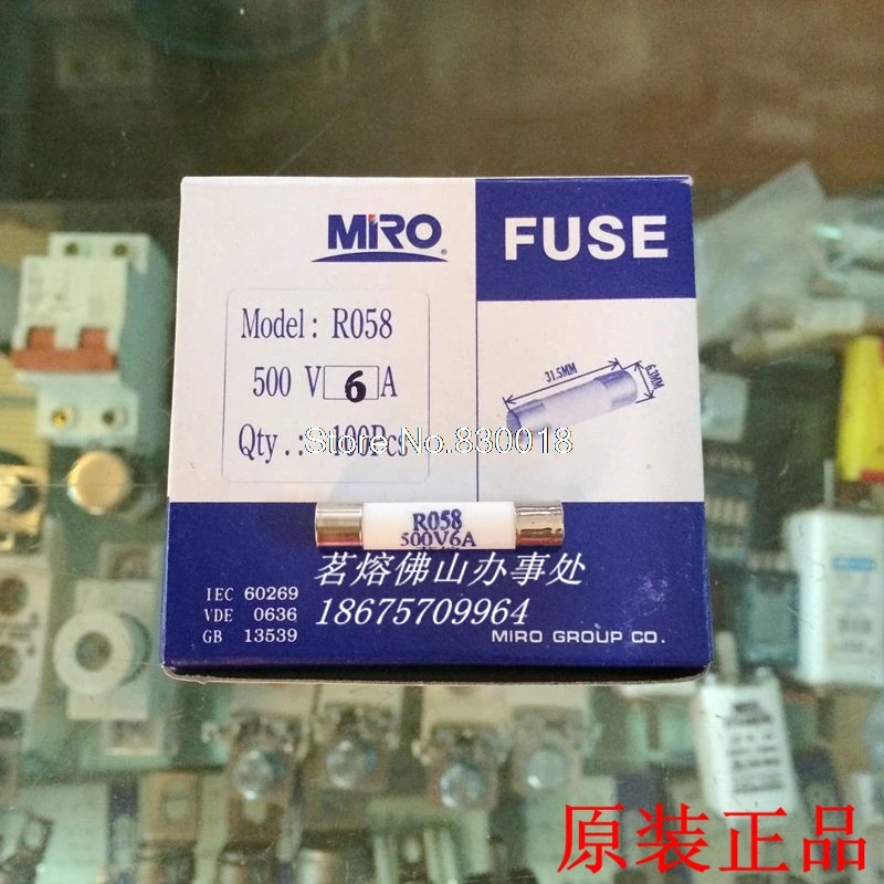 

Mingrong Fuse RO58 6X30 500V 1A 2A 3A 4A 5A 6A 8A 10A 16A 20A Ceramic R058-100pcs/lot