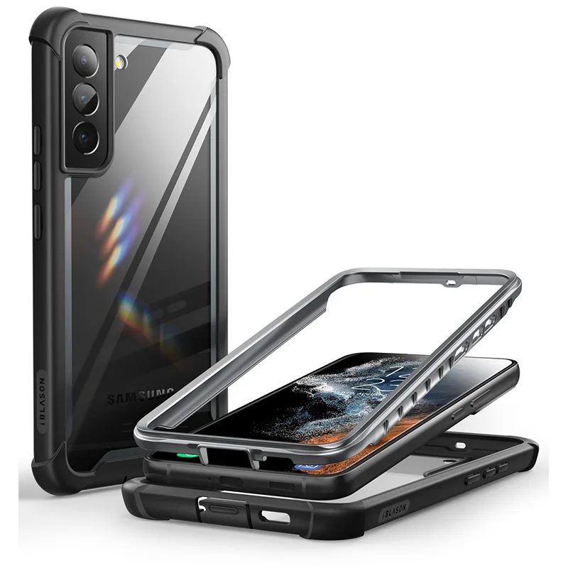 For Samsung Galaxy S22 Case 6.1inch (2022 Release) I-BLASON Ares Full-Body Rugged Bumper Cover WITHOUT Built-in Screen Protector