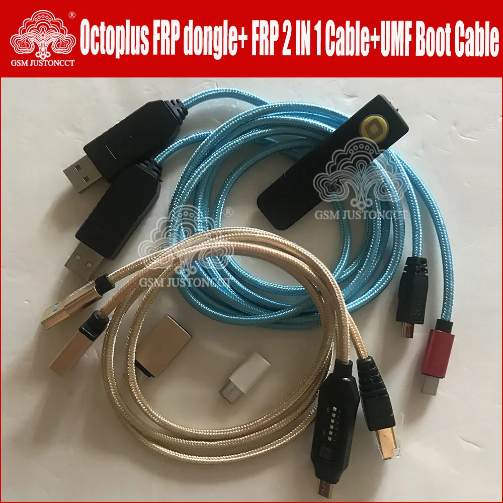 2022 Newest sales ORIGINAL Octopus FRP tool/Octoplus FRP dongle+ Octoplus FRP USB UART 2 IN 1 Cable+ALL BOOT Cable for SamsungH