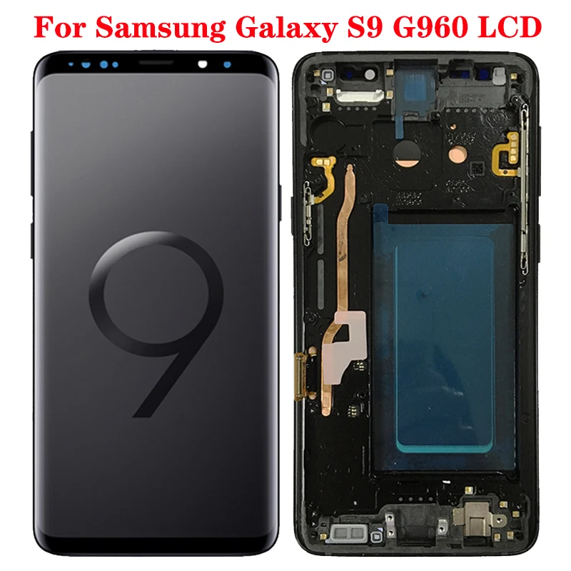 With Defect AMOLED G960F LCD For Samsung S9 LCD Display Touch Screen With Frame Digitizer Assembly For S9 G960A G960U G960V LCD