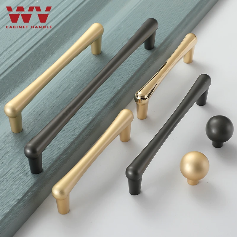 WV Kitchen Cabinet Storage Handle Dressers Closet Black Gold Drawer Item Knobs Furniture Wardrobe Cupboard Door Pulls Hardware