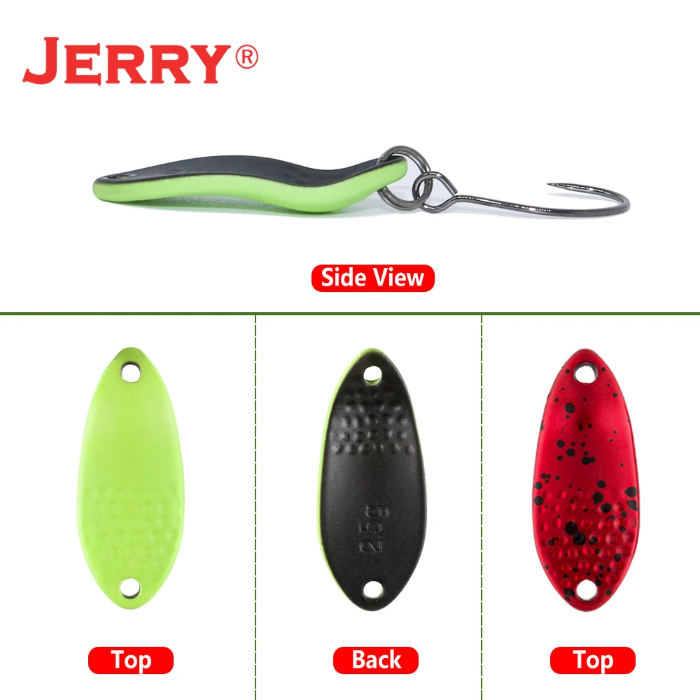 JERRY 2.5g 2.5cm Brass UV Matt Colors Spinner Ultralight Lure Freshwater Trout Fishing Spoon