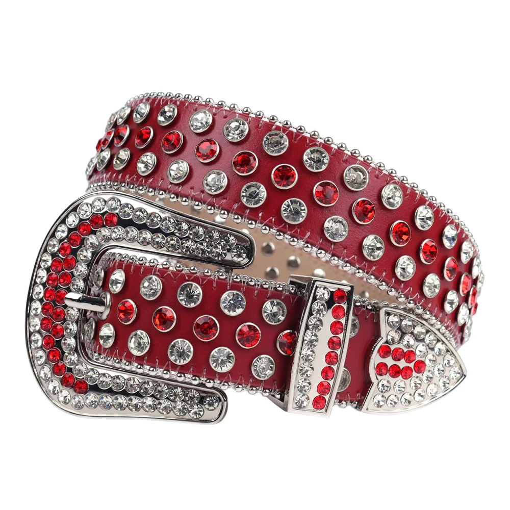 Correia do Rhinestone ocidental Cintos de Couro Genuíno Pin Fivela de Cinto para Homens Cinto De Strass Cristal Cravejado Cowgirl Cowboy ремень доллар